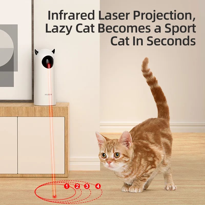 PurrSprint™ Automatic Interactive Smart Teasing Pet Laser Toy by MSL