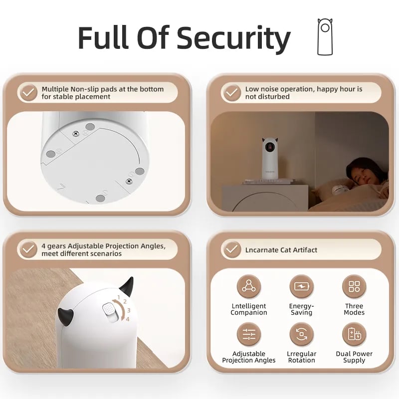 PurrSprint™ Automatic Interactive Smart Teasing Pet Laser Toy by MSL