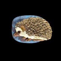 Image 1 of XL. African Pygmy Hedgehog #1- Flamework Glass Sculpture Bead