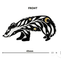 Image 2 of Celestial badger hard enamel pin