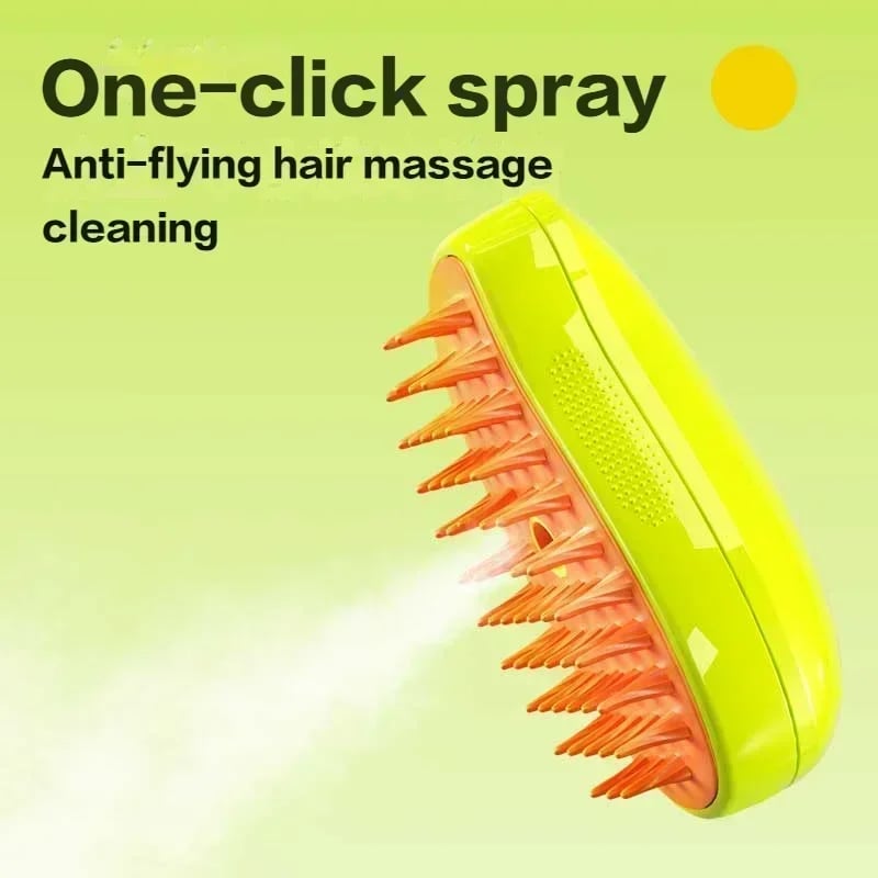 PurrGleam™ 3-in-1 Electric Steam Brush for Cats and Dogs