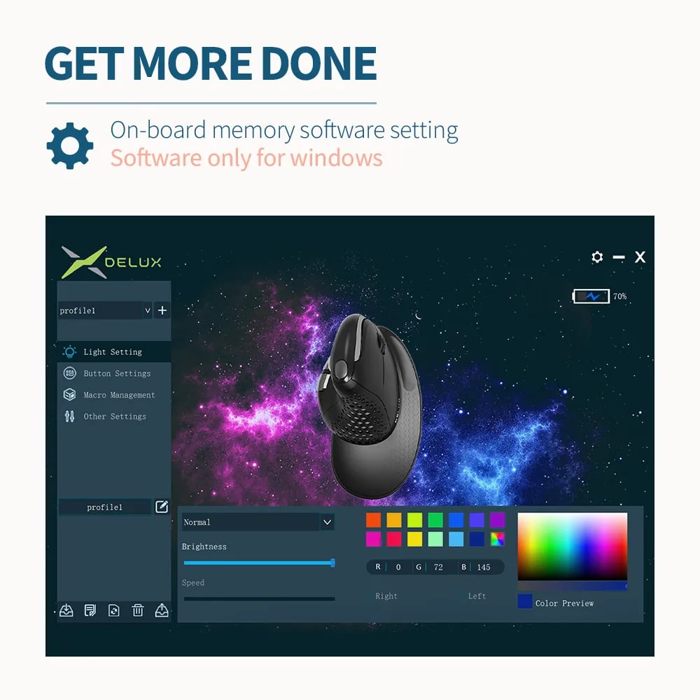 ErgoVision™ M618XSD Seeker Vertical Mouse with OLED Screen