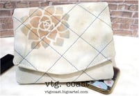Image 1 of Hand painted trifold mini clutch wallet
