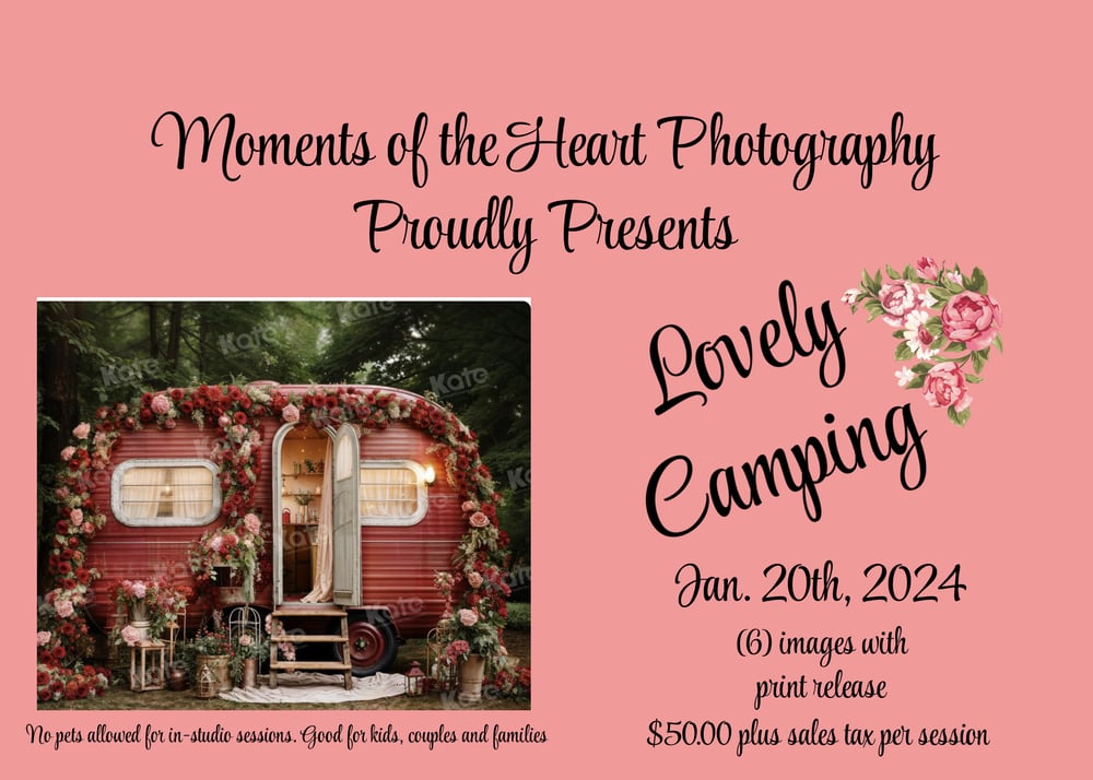 Image of Lovely Camping Valentine's Day Minis- Sat Jan 20th. 