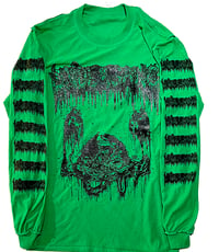 Image 2 of Undergang " Putrid Head " Longsleeve  Green T shirt with Sleeve prints