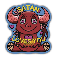 Image 1 of Satan Loves You  - Sticker