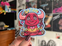 Image 3 of Satan Loves You  - Sticker