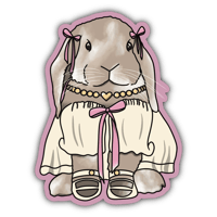 Image 1 of Coquette Bunny - Sticker