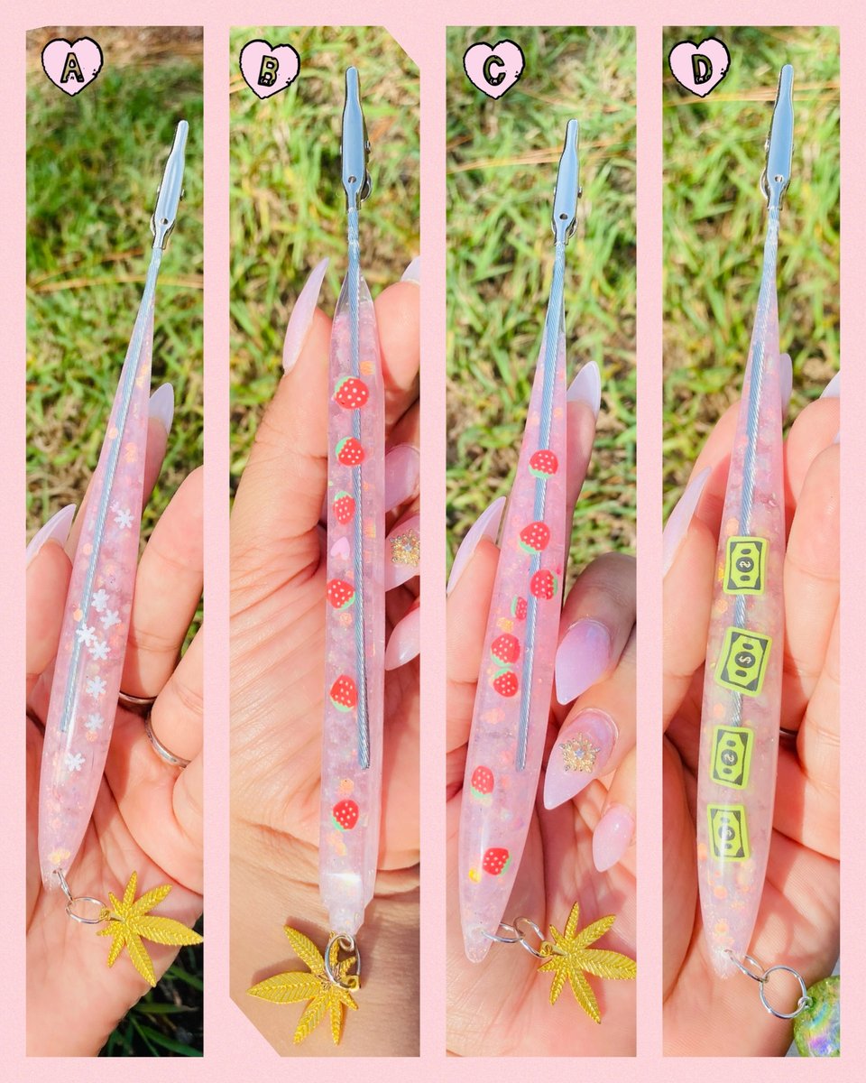 Strawberry Money Roach Clips | Dash of Tabby