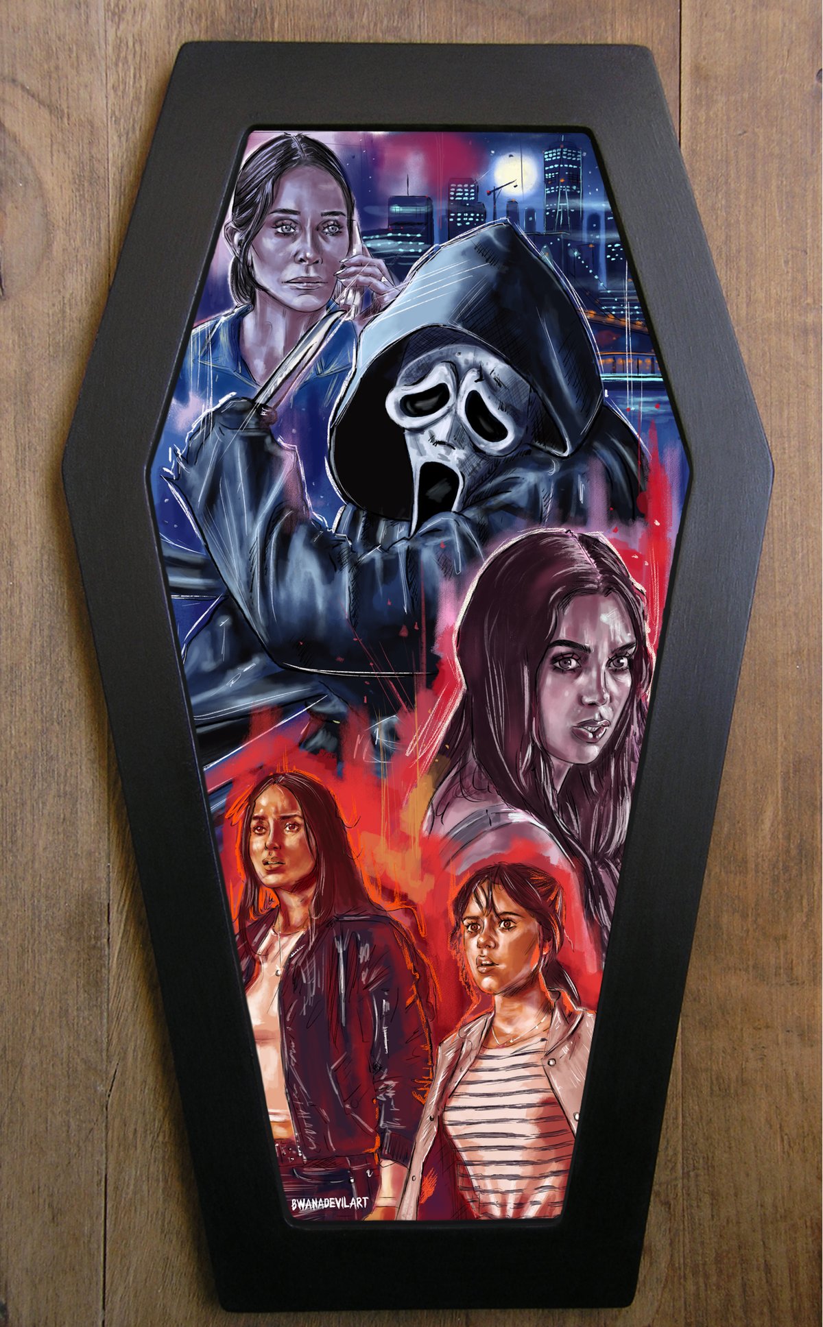 Image of Scream Coffin Framed Art ONLY 10 AVAILABLE! WORDWIDE SHIPPING!