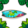 Turtle paradise / 2 ft. Wood Surfboard