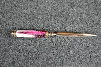 Image 1 of Pink Feather Letter Opener, Majestic Squire Mail Knife,  #0288