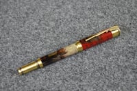 Image 1 of Shotgun Shell Pen with Turkey Feathers and Beard, Ceramic Rollerball Tip   #0172