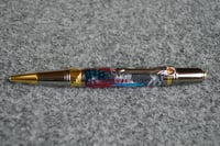Image 1 of Custom Feather Pen, Feathers and Lace, Handmade Acrylic Pen, High End Ballpoint, #0118