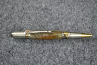 Image 2 of Pheasant Feather Pen, Art Deco Twist Action,  #091