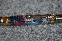 Image 2 of Custom Feather Pen, Feathers and Lace, Handmade Acrylic Pen, High End Ballpoint, #0118