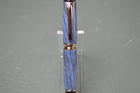 Image 3 of Blue Spalted Maple Pen, Gold Trim,   #0123