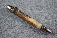 Image 2 of Bullet Pen with Civil War Theme using Pheasant Feathers,  Ballpoint for U. S. Historians,  #0603