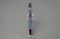 Image 4 of Blue Spalted Maple Pen, Gold Trim,   #0123