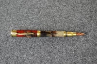 Image 4 of Shotgun Shell Pen with Turkey Feathers and Beard, Ceramic Rollerball Tip   #0172