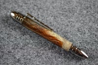 Image 3 of Bullet Pen with Civil War Theme using Pheasant Feathers,  Ballpoint for U. S. Historians,  #0603