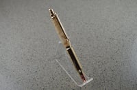 Image 4 of Bullet Pen with Curly Maple,  24 kt Gold Plating with Click Mechanism , #039
