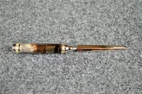 Image 3 of Letter Opener Knife, Turkey Feather Envelope Slicer with Outdoor Scene Cast in Clear Resin,  # 0273