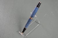 Image 5 of Blue Spalted Maple Pen, Gold Trim,   #0123