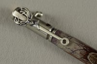 Image 4 of Deer Hunter Pheasant Feather Pen, Bolt Action Pewter Ballpoint, #0230