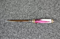 Image 4 of Pink Feather Letter Opener, Majestic Squire Mail Knife,  #0288