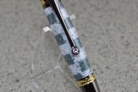 Image 4 of Checkerboard Pattern Pen with Gold Titanium Finish  #028