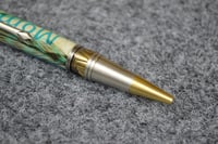 Image 5 of Turquoise Lettered Feather Pen that says Mom  # 094
