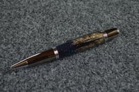 Image 3 of Custom Rattlesnake Pen with Real Feathers, Gun Metal Finish   #0238