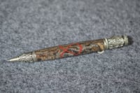 Image 3 of Skeleton Key Pen with Red Trinity Triad  Knot, Celtic Heritage High End Ballpoint,  #0604