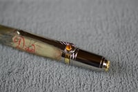 Image 3 of Pheasant Feather Pen for Dad with Red Letters, Custom Handmade Ballpoint,  #0120