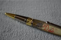 Image 5 of Pheasant Feather Pen for Dad with Red Letters, Custom Handmade Ballpoint,  #0120