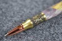 Image 3 of Bolt Action Patriotic Pen with Eagle Head Picture,  U S Constitution and Feathers #0227