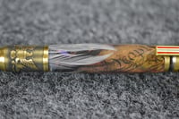 Image 4 of Patriotic Eagle Pen, U S Constitution and White Feathers,  #0211