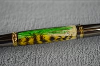 Image 5 of Custom Acrylic Pens,  Blue, Green, Orange Feather Ballpoint,  #0117