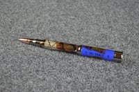 Image 5 of Shotgun Shell Rollerball Pen with Turkey Feathers, 12 Gauge Over and Under, Gun Metal  #0173