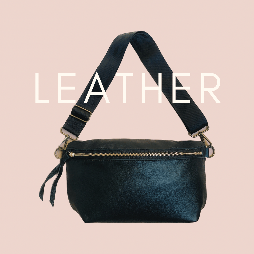 Leather sales belt bag