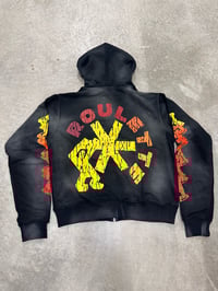 Image 2 of Sun Dyed Zip Up Hoodie *Black*
