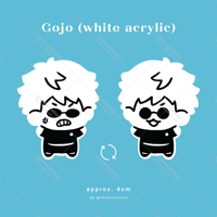 Image 3 of [LAST CHANCE] Jujutsu Kaisen - "Gojo Geto Black & White" Acrylic Charm
