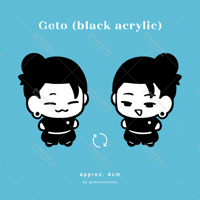 Image 4 of [LAST CHANCE] Jujutsu Kaisen - "Gojo Geto Black & White" Acrylic Charm