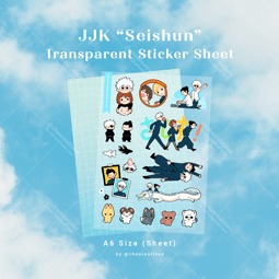 JJK Clear Sticker Sheets