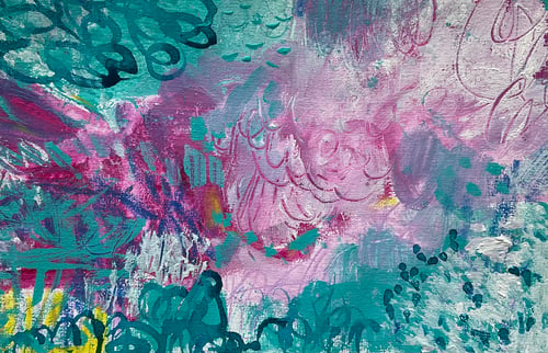 Image of PAINT WITHOUT RESTRAINT! 2 DAY WORKSHOP- Paint an Abstract Floral - March 4th & 5th  2024