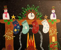 Image 1 of Christmas Fireplace canvas