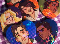 Image 2 of ★ SPIDERVERSE HEART BUTTONS