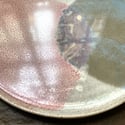 SAND – pink & blue stoneware plate 23cm