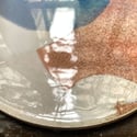 SAND - white stoneware plate red & blue 26cm - 04